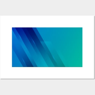 Modern blue gradient pattern Posters and Art